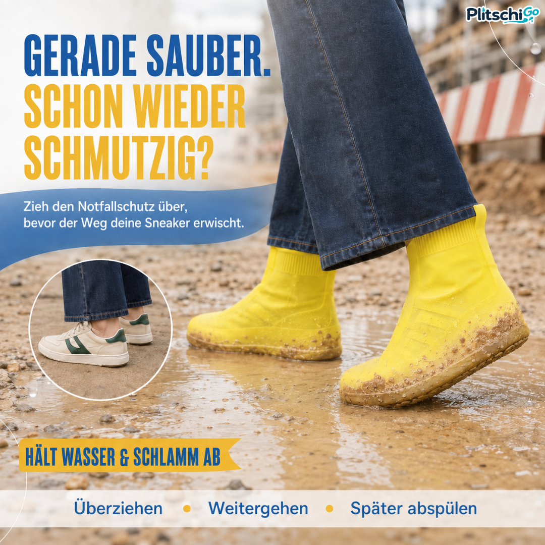PlitschiGo 💧 Trockene Sneaker. Sauber unterwegs.