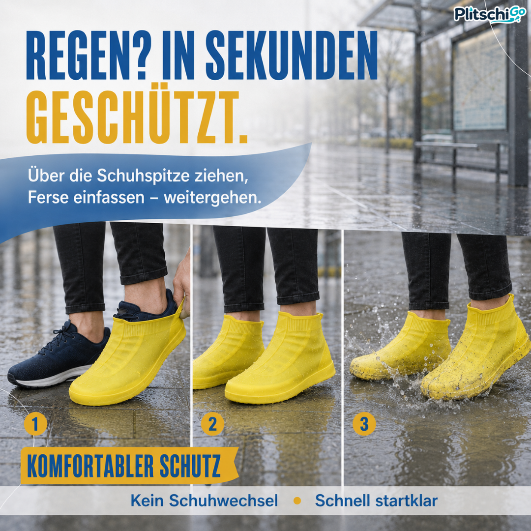 PlitschiGo 💧 Trockene Sneaker. Sauber unterwegs.