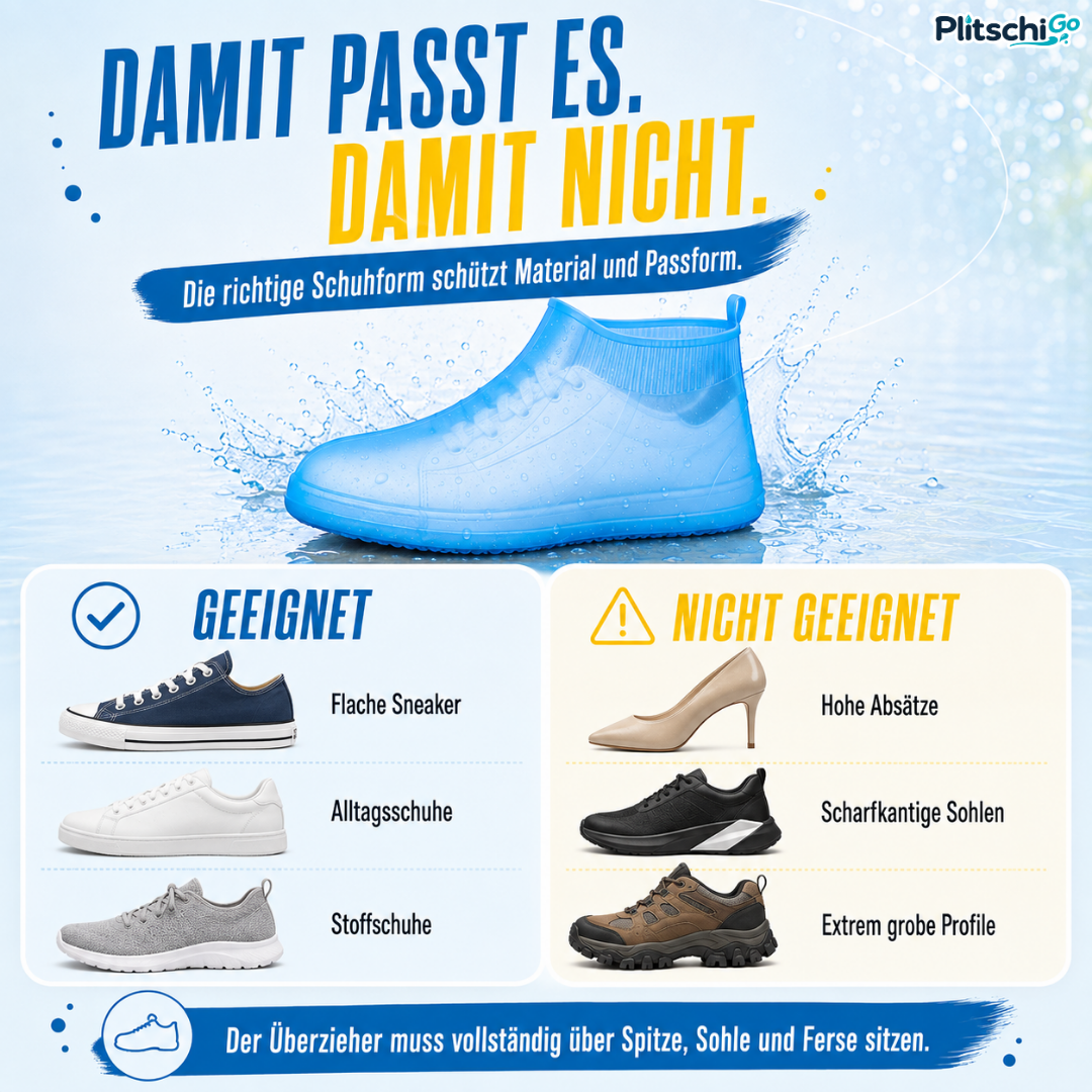 PlitschiGo 💧 Trockene Sneaker. Sauber unterwegs.