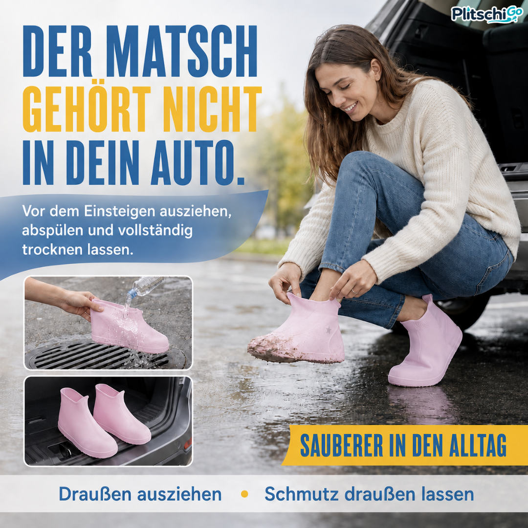 PlitschiGo 💧 Trockene Sneaker. Sauber unterwegs.