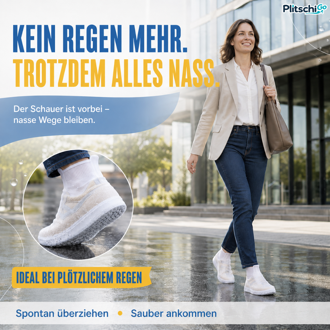 PlitschiGo 💧 Trockene Sneaker. Sauber unterwegs.