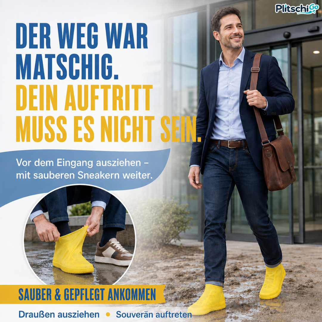 PlitschiGo 💧 Trockene Sneaker. Sauber unterwegs.