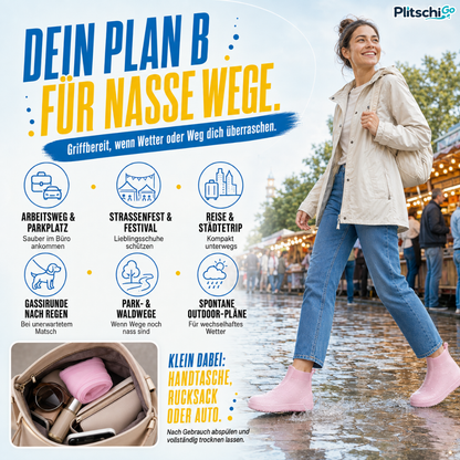 PlitschiGo 💧 Trockene Sneaker. Sauber unterwegs.