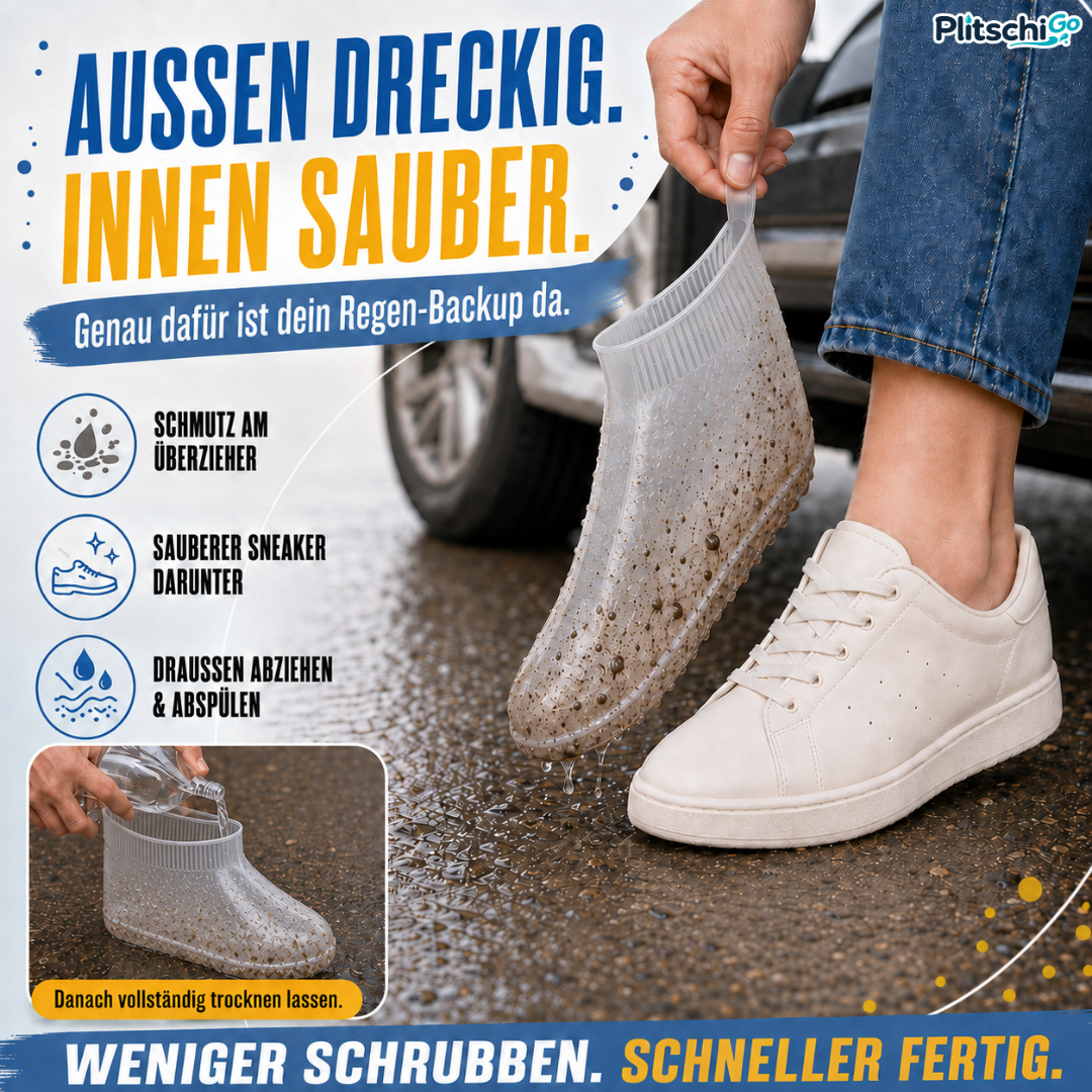 PlitschiGo 💧 Trockene Sneaker. Sauber unterwegs.