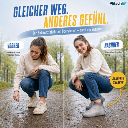 PlitschiGo 💧 Trockene Sneaker. Sauber unterwegs.